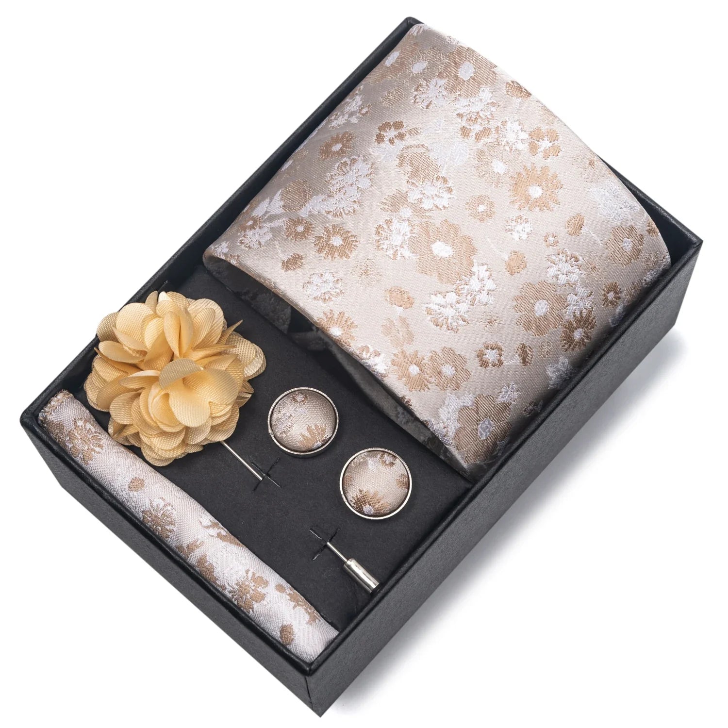 Valentines Gifts For Him Silk Necktie Set With Cufflinks