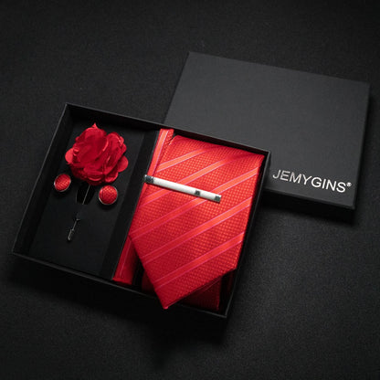 Valentines Gifts For Him Paisley Silk Tie Set With Cufflinks