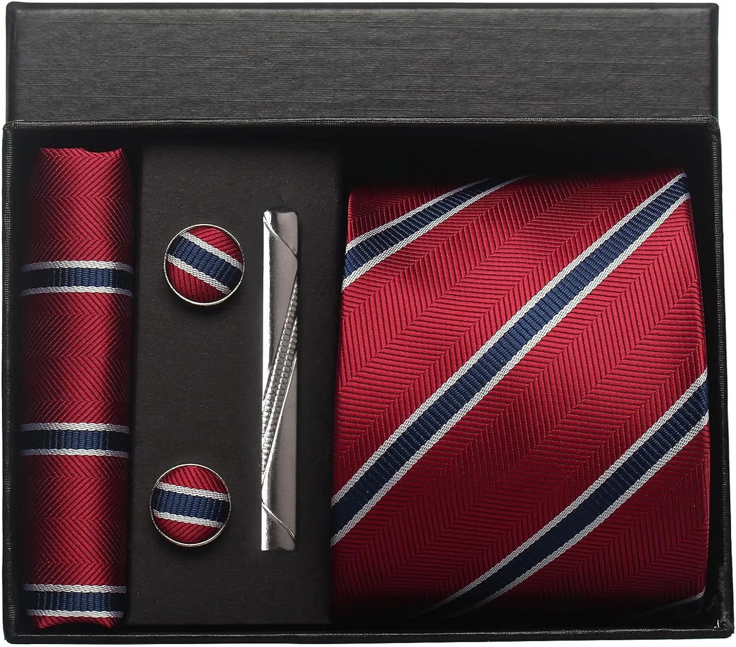 Valentines Gifts For Him Silk Necktie Set With Cufflinks