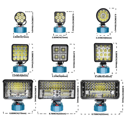 Portable Cordless LED Work Light for Makita Battery 1005007166073791-al