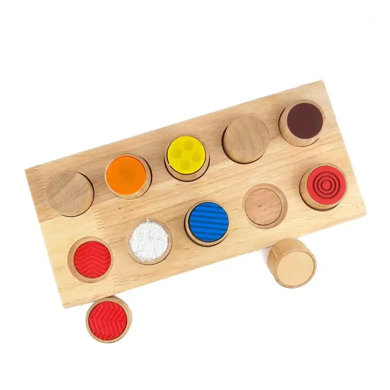 Montessori Sensorial Touch And Match Board - Sensory Development For Kids