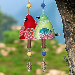 Set 3 Ceramic Bird Wind Chime Song Bell Garden Yard Home Decoration