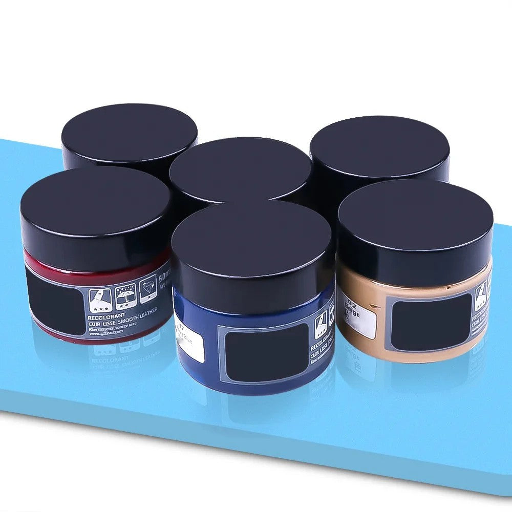Set of 2 Leather Scratch Repair Cream - Restore and Recolor Balm for Sofas, Bags (9 Colors) 257041
