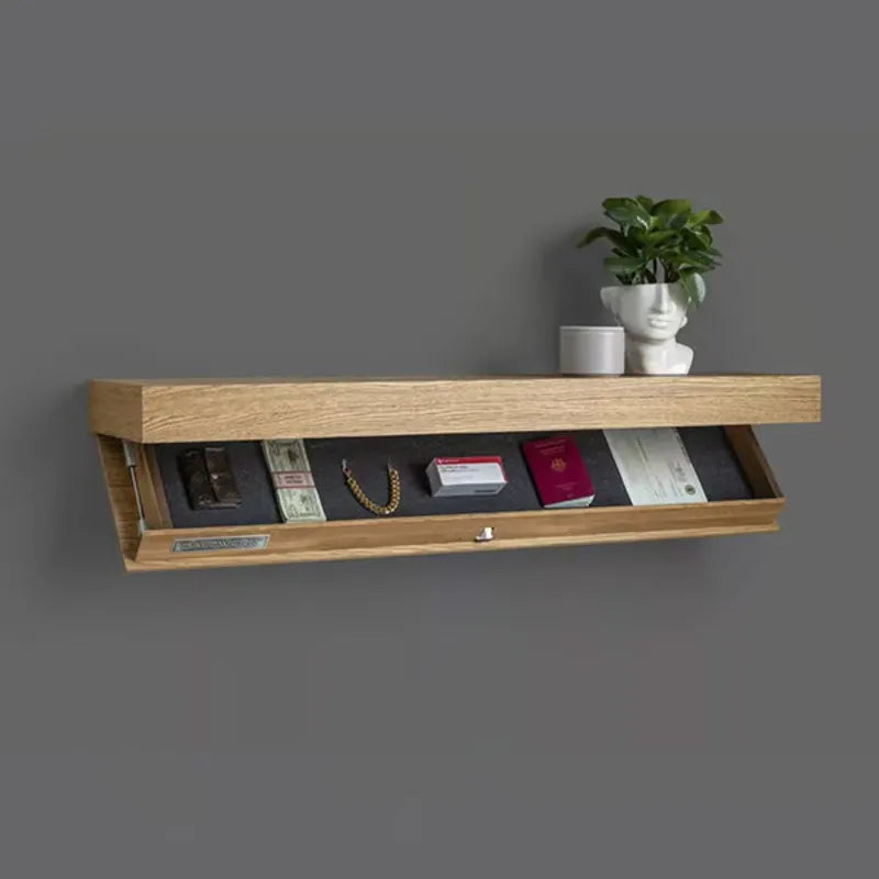 Concealed Wall Shelf With Hidden Compartment Storage