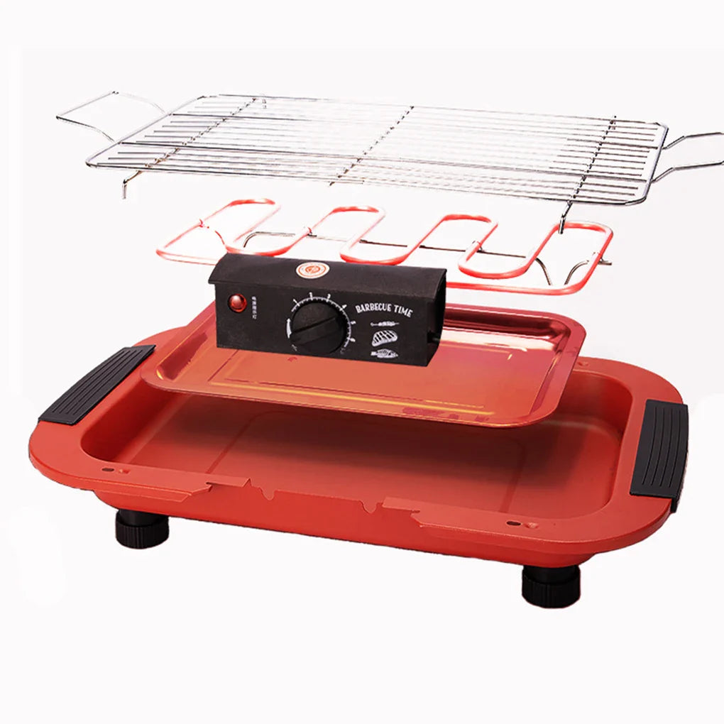 Smokeless Electric Indoor Outdoor BBQ Grill with Versatile Options