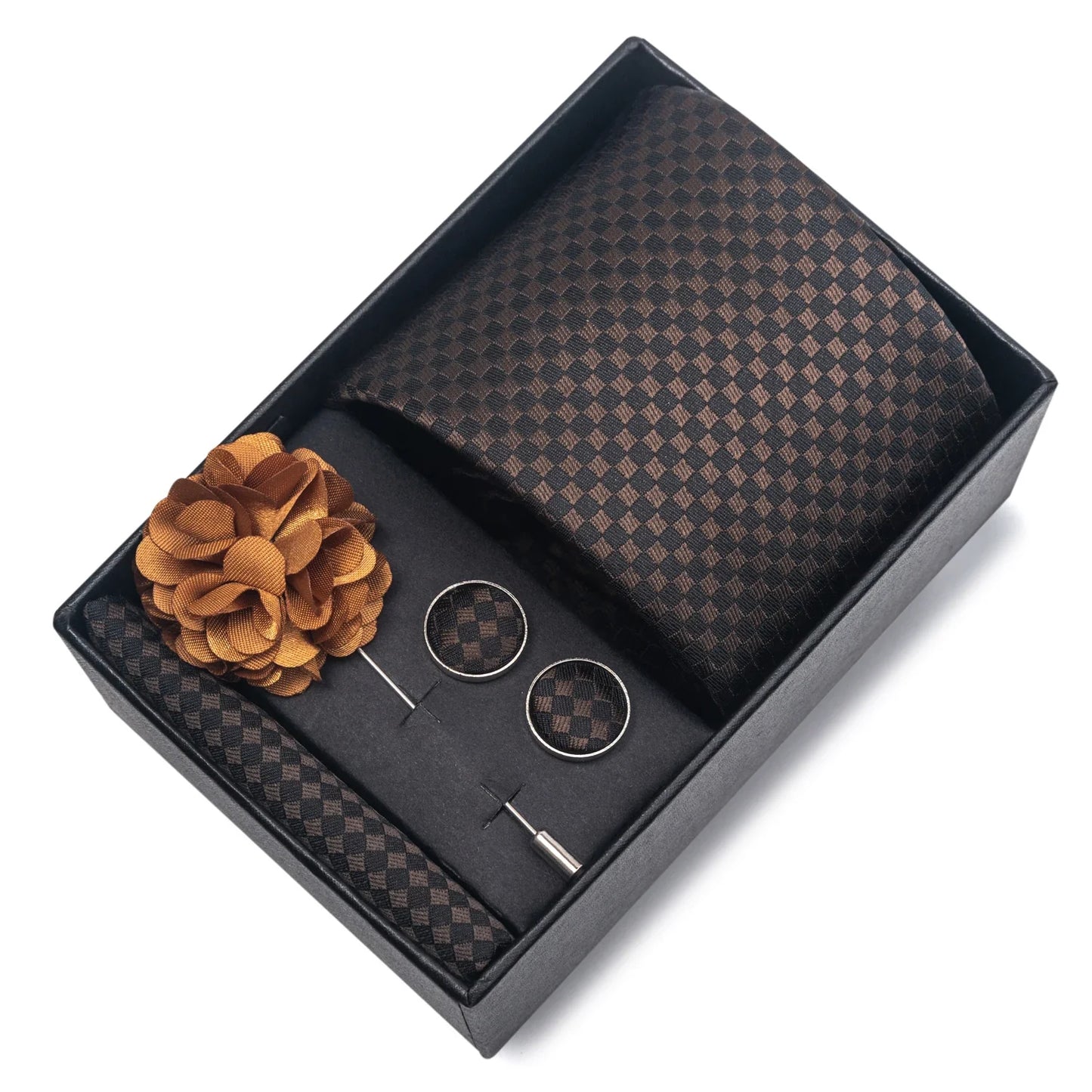 Valentines Gifts For Him Silk Necktie Set With Cufflinks