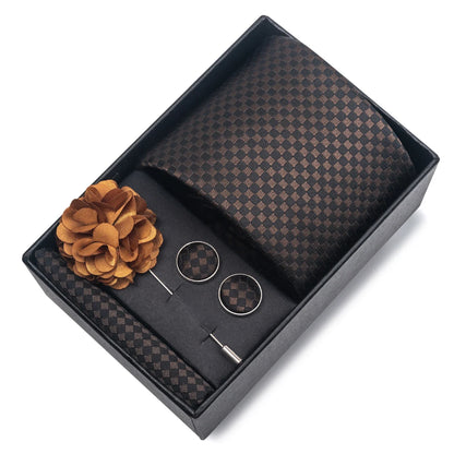 Valentines Gifts For Him Silk Necktie Set With Cufflinks