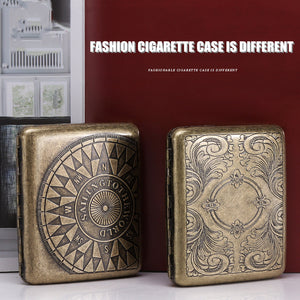 Retro Pure Copper Hand-Carved Cigarette Case For 20 Cigarettes Peaky Blinders