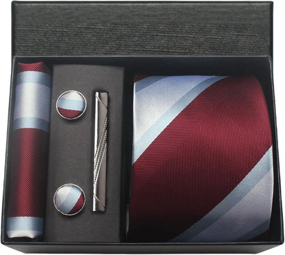Valentines Gifts For Him Silk Necktie Set With Cufflinks