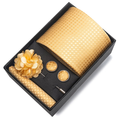 Valentines Gifts For Him Silk Necktie Set With Cufflinks