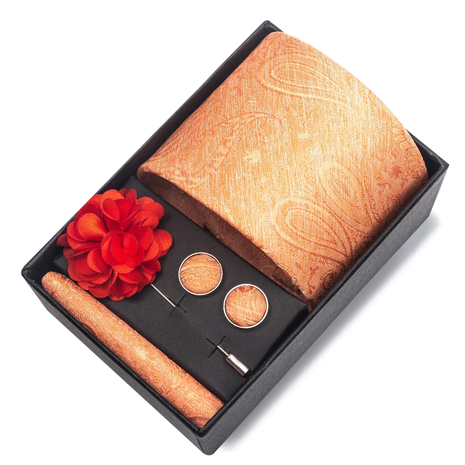 Valentines Gifts For Him Silk Necktie Set With Cufflinks