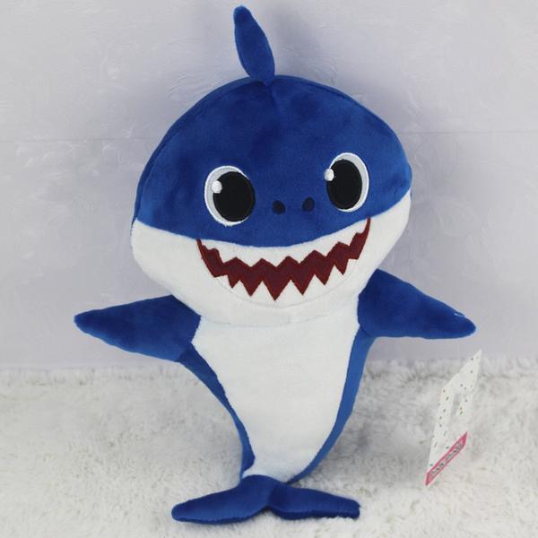 32 Cm Baby Shark With Cartoon Music Plush Toy