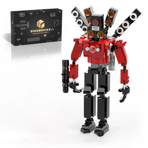 Skibidi Toilet Man Figure Building Block Set, Titan Speakerman Game