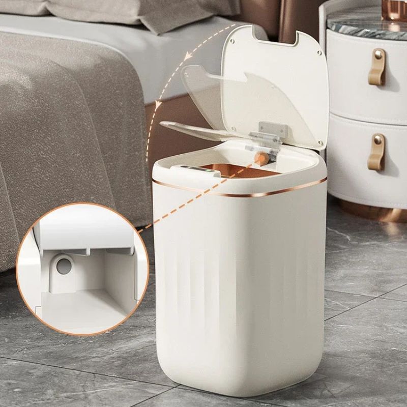 Smart Trash Can With Lid For Bedroom And Living Room