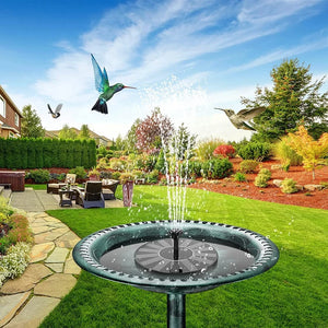 Solar Powered Bird Bath Water Fountain Pump - Garden And Pond