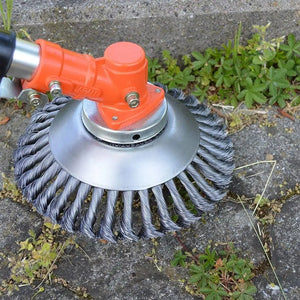 Steel Wire Weed Brush Trimmer Head - Round Lawn Mower Tool