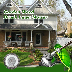 Steel Wire Weed Brush Trimmer Head - Round Lawn Mower Tool