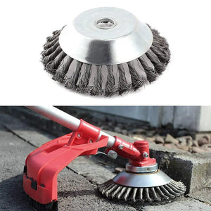 Steel Wire Weed Brush Trimmer Head - Round Lawn Mower Tool