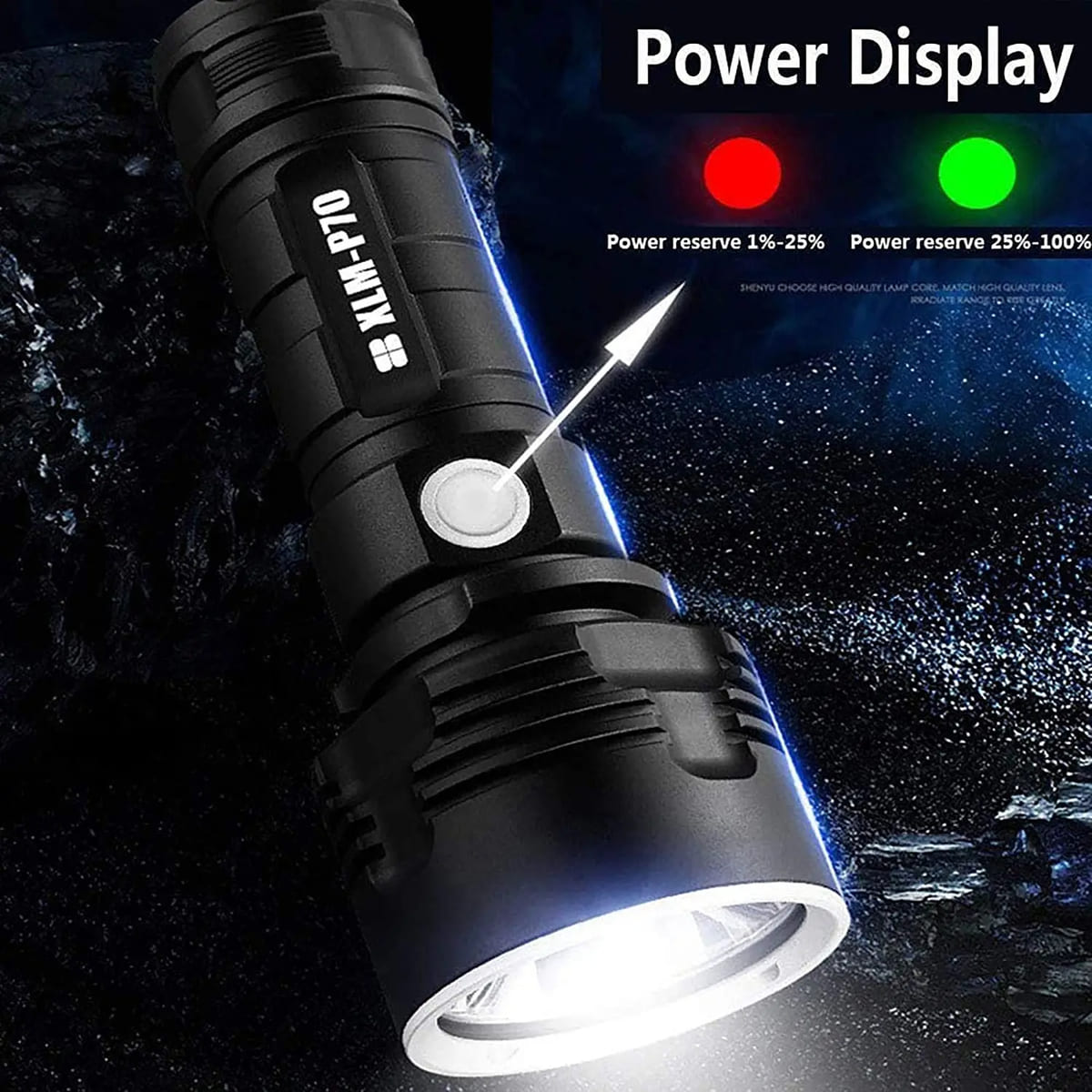 USB Rechargeable LED Flashlight - High Lumens, Portable for Outdoor Use 256712