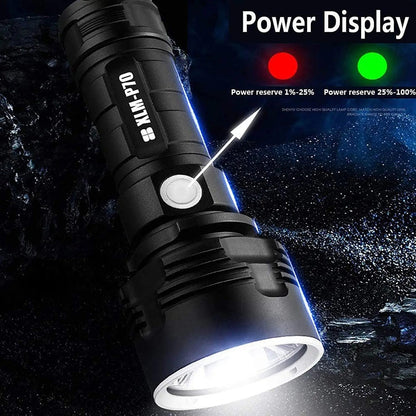 USB Rechargeable LED Flashlight - High Lumens, Portable for Outdoor Use 256712