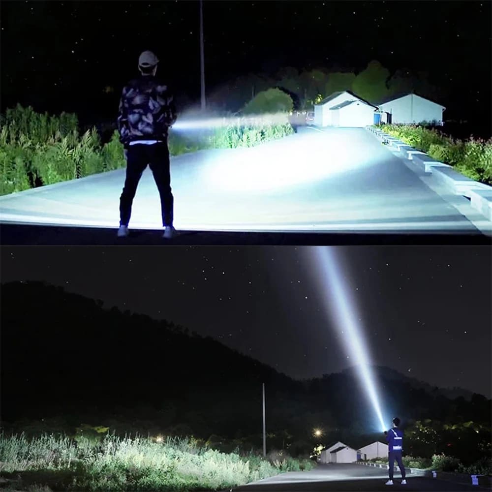 USB Rechargeable LED Flashlight - High Lumens, Portable for Outdoor Use 256712