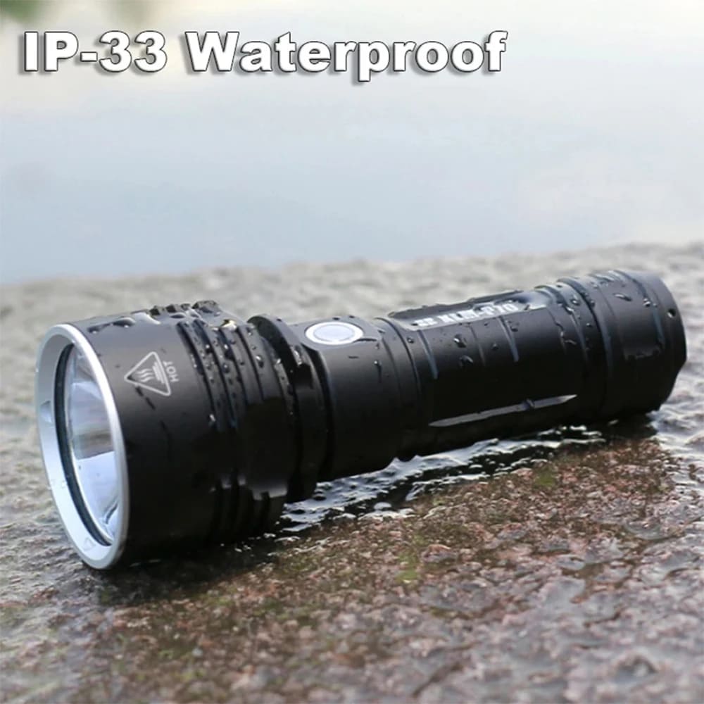 USB Rechargeable LED Flashlight - High Lumens, Portable for Outdoor Use 256712
