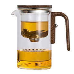 Glass Teapot With Wooden Handle
