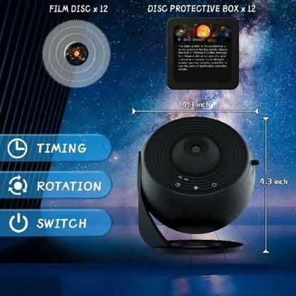 360° Night Light Galaxy Projector – Stunning Rotating Starry Sky Display 9479138279766-1