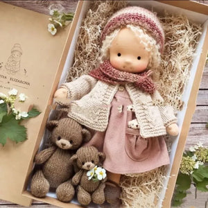 Waldorf Dolls, 30 Cm Waldorf Doll Plush Toy, Knitted Doll