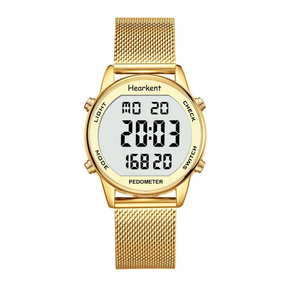 Waterproof Digital Pedometer Watch for Women Step & Calorie Tracker 36mm