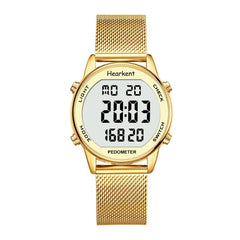 Waterproof Digital Pedometer Watch for Women Step & Calorie Tracker 36mm