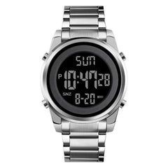 Waterproof Digital Sports Watch for Men Stainless Steel