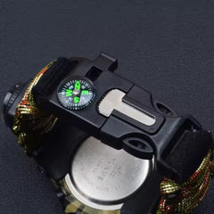 Waterproof Military Sport Watch with Compass and Thermometer 55mm