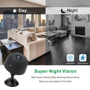 Mini 1080P WiFi Camera with Night Vision & Motion Detection