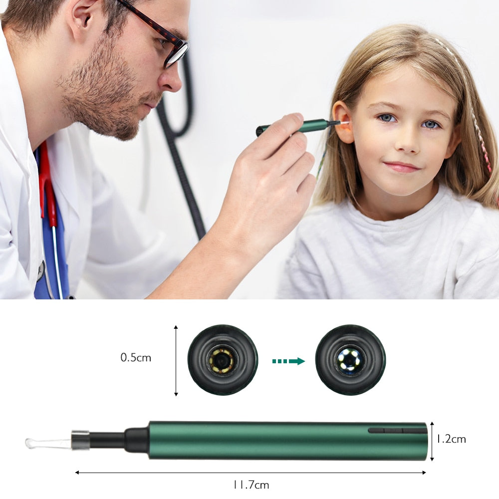 Wireless Wifi Endoscope Earwax Removal Tool With Camera | Ear Scope With Led Lights