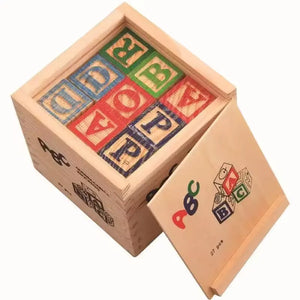 Wooden Abc Building Blocks – Educational Toy For Toddlers