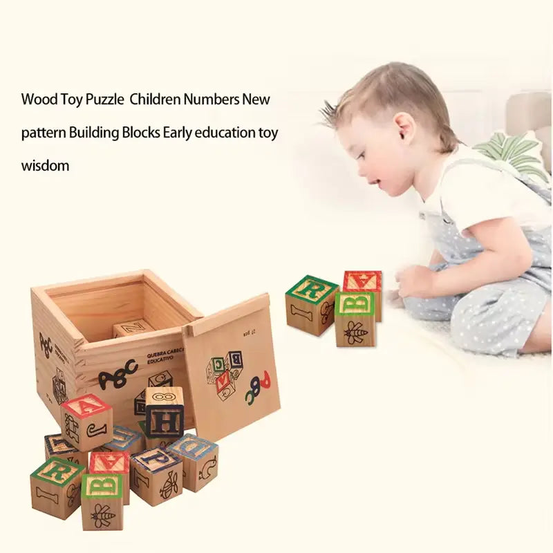 Wooden Abc Building Blocks – Educational Toy For Toddlers