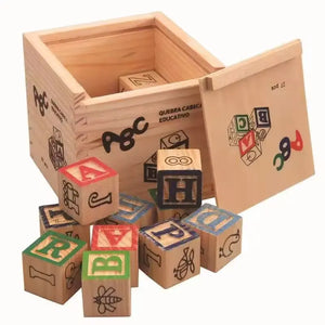 Wooden Abc Building Blocks – Educational Toy For Toddlers