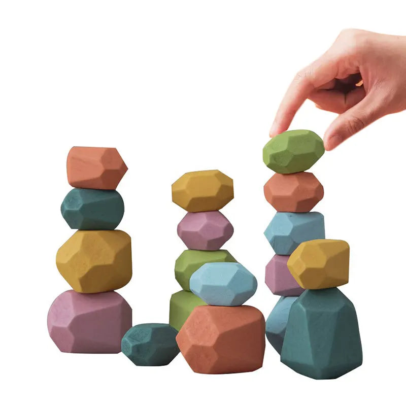 Wooden Stones Stacking Toy