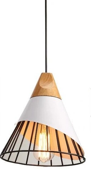 Modern Led Pendant Lamp Iron Wood Lighting Fixture 9957100421466-1