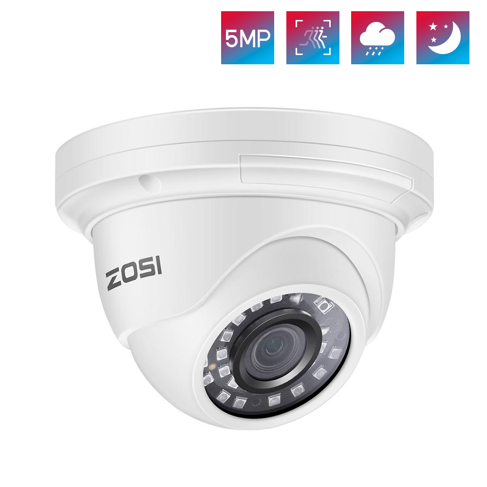 Poe Ip Camera 5Mp Hd Outdoor/Indoor Waterproof Infrared Night Vision