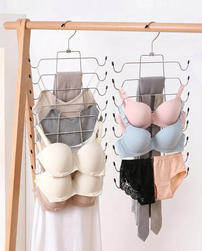 2 Pack Space-Saving Multi-Layer Underwear Hanger