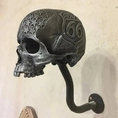 Motorcycle Helmet Skull With Beard-Helmet Rack 6849829208164-1
