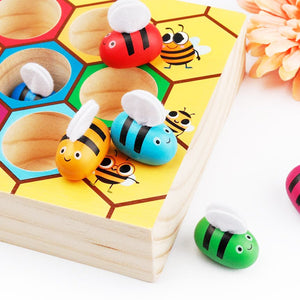 Bee Wooden Sorting Game – Montessori Educational Toy