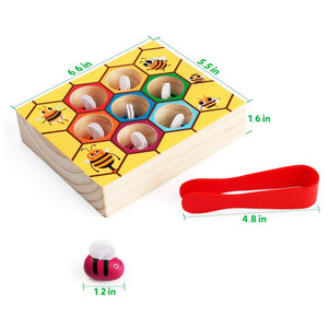 Bee Wooden Sorting Game – Montessori Educational Toy