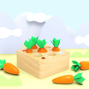 Carrot Harvest Box – Wooden Educational Toy For Toddlers