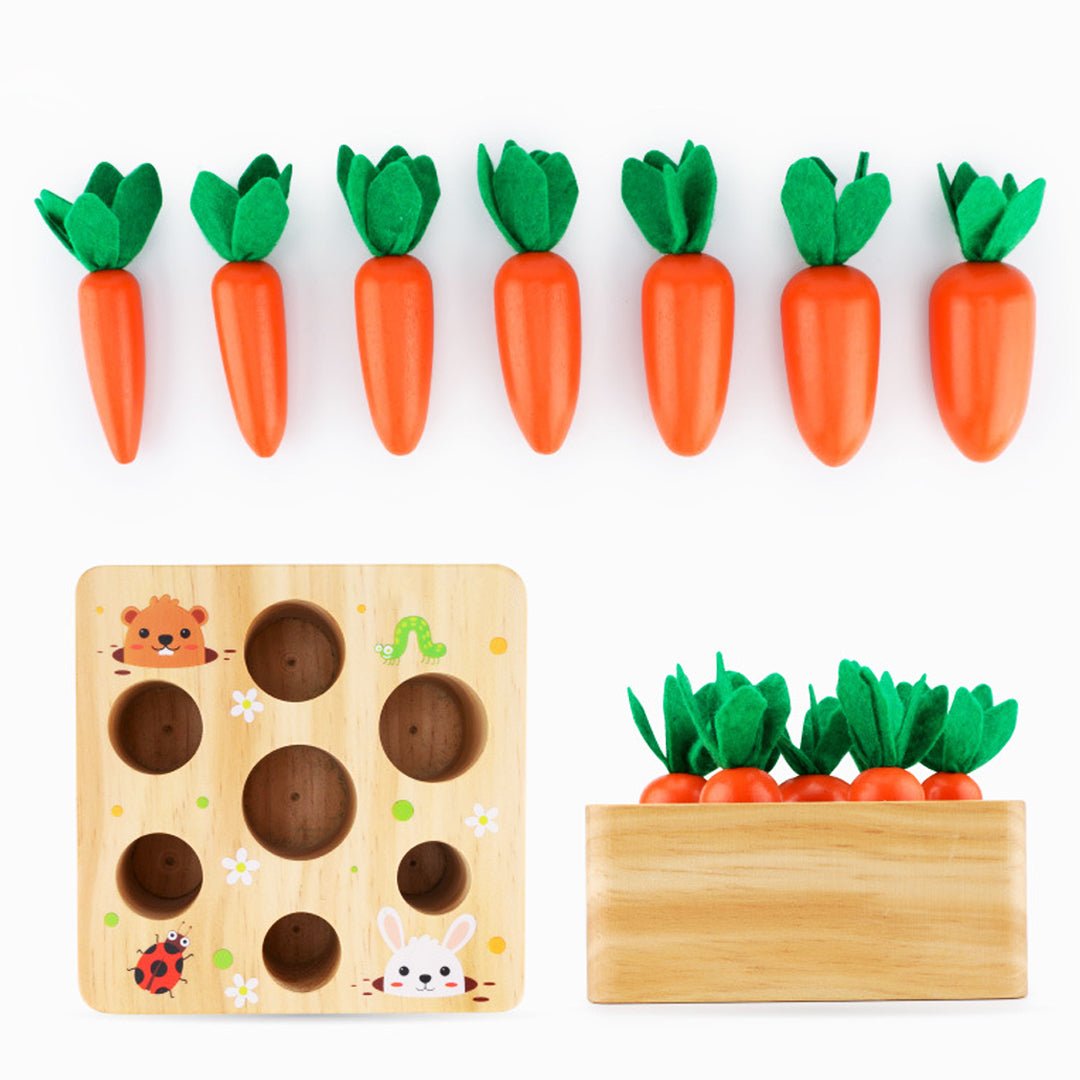 Carrot Harvest Box – Wooden Educational Toy For Toddlers