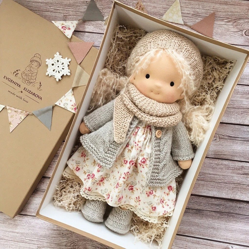 Gift for Kids-Handmade Waldorf Doll 8959340413209-1