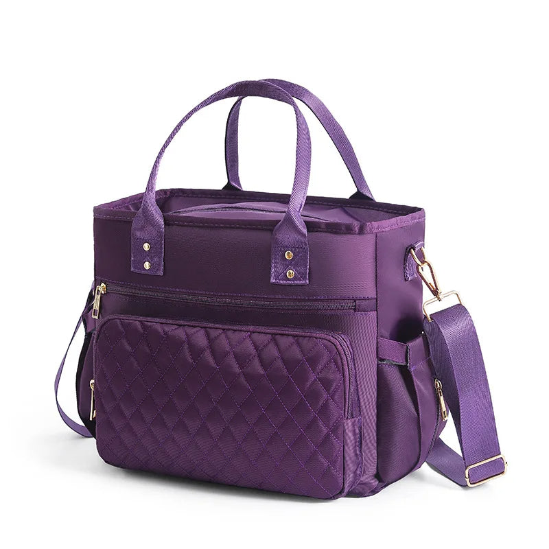 Chic Large-Capacity Lunch Tote Bag – Insulated & Waterproof for Work, Travel, Picnics & Mommy Essentials 8482630205638-1