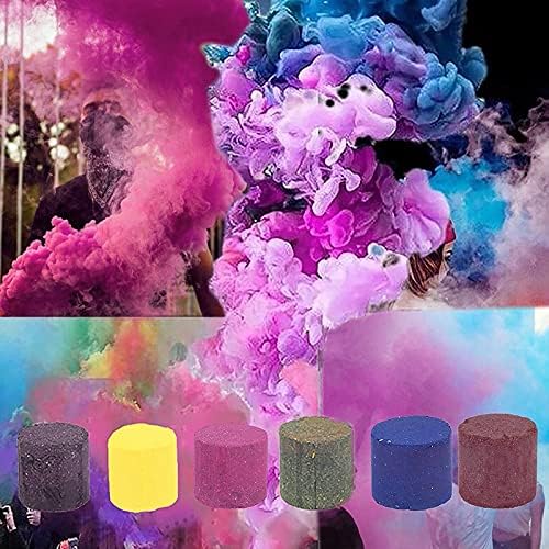 6 Pcs Colored Smoke Grenades For Photography Effects